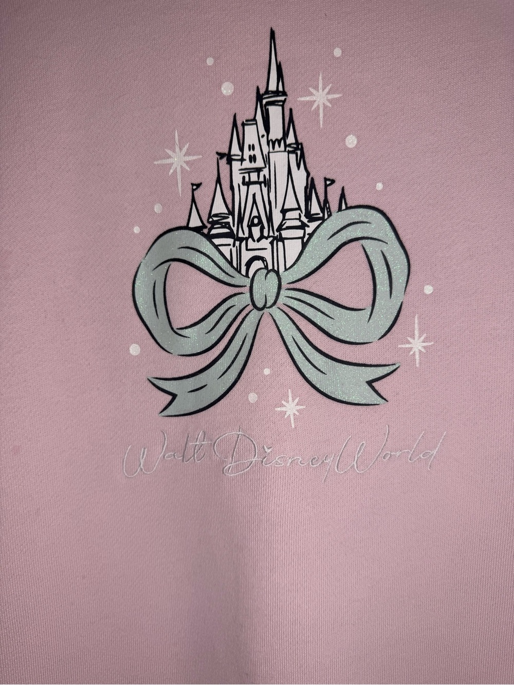 NWT Disney Parks Women Pink Fleece Sweatshirt Size Large - Picture 2 of 7